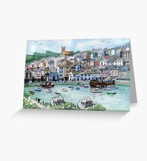 "In with the Catch" - Brixham, Devon Greeting Card