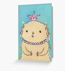 Pink Princess Guinea-pig Greeting Card