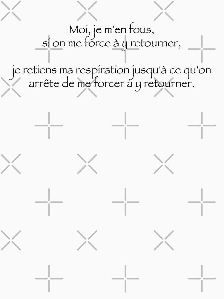 « Si on me force à y retourner, je retiens ma respiration » par Timena
