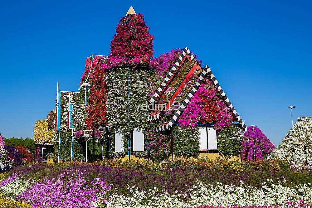 United Arab Emirates Dubai Miracle Garden Flower House By Vadim19 Redbubble