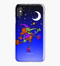Crazy Witch Dancing with her Magic Wand iPhone Case