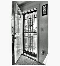 The open Door-B&W version Poster