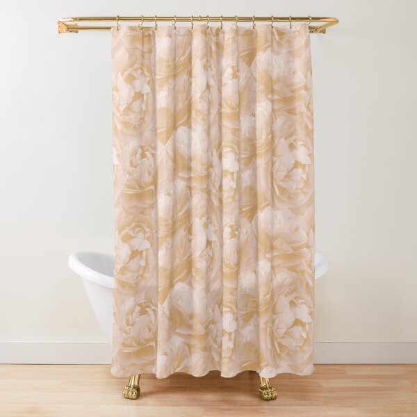 Apricot Spearwort pattern Shower Curtain