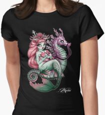 Camiseta entallada para mujer sirena entintado