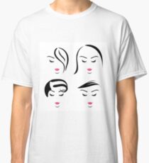 Women with different hairstyles Classic T-Shirt