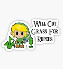 Link Will Cut Grass For Rupees Sticker