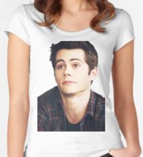 Dylan O'Brien is a puppy Women's Fitted Scoop T-Shirt