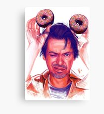 Steve Buscemi and donuts digital painting Canvas Print