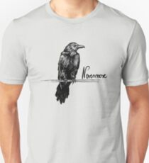 Nevermore Raven with Quote | Edgar Allan Poe Illustration Unisex T-Shirt