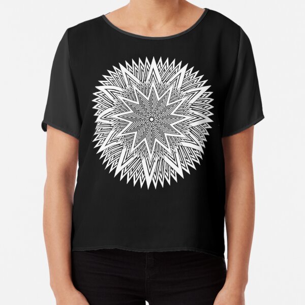 Monochrome Mandala Chiffon Top