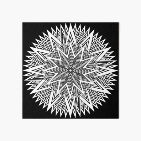 Monochrome Mandala Art Board Print
