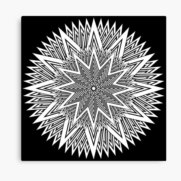 Monochrome Mandala Canvas Print