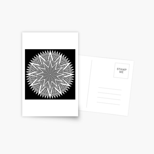 Monochrome Mandala Postcard