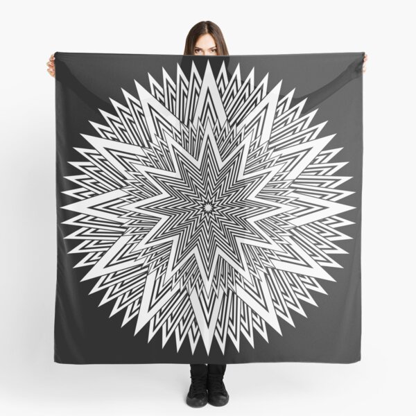 Monochrome Mandala Scarf