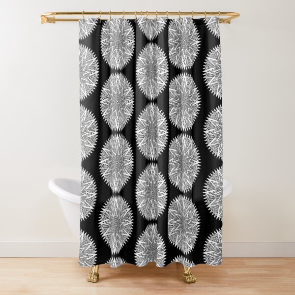 Monochrome Mandala Shower Curtain