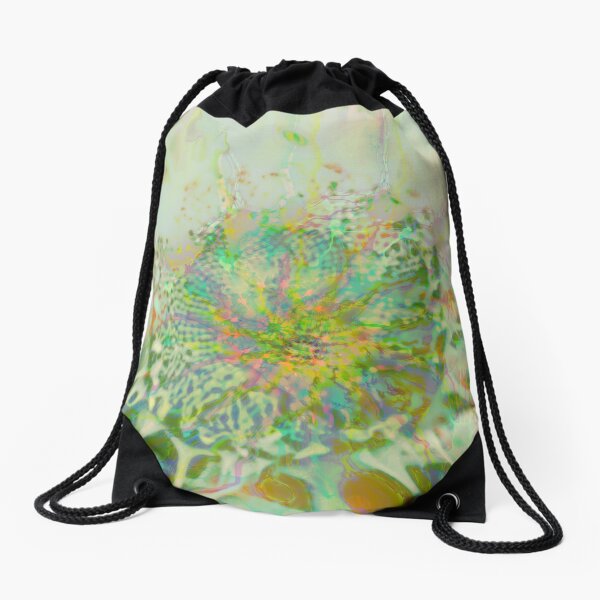 Floral abstraction Drawstring Bag