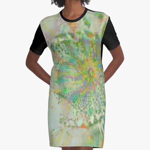 Floral abstraction Graphic T-Shirt Dress