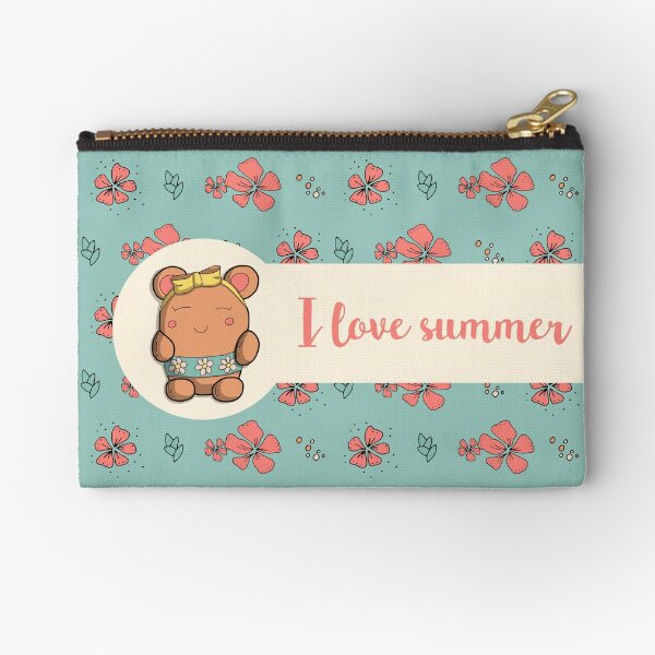 I love summer - Ours doodle Pochette
