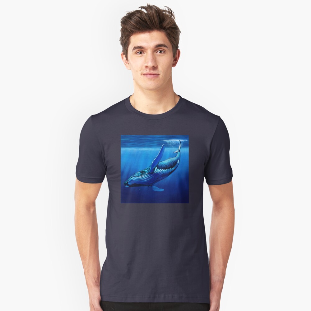 Blue Whale Dive Slim Fit T-Shirt