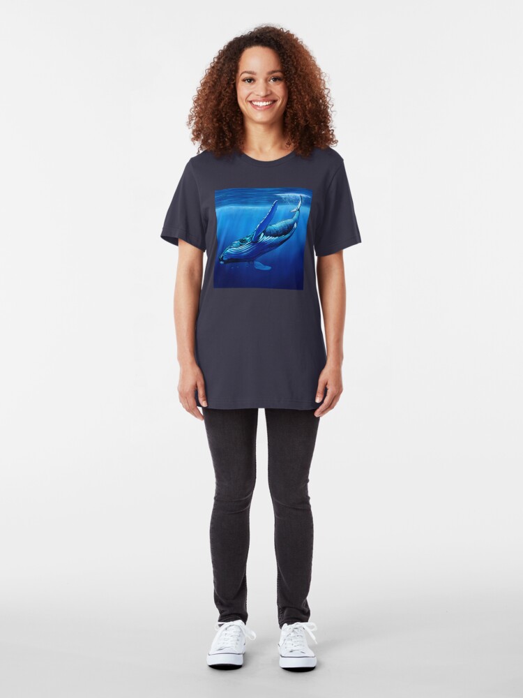 Alternate view of Blue Whale Dive Slim Fit T-Shirt