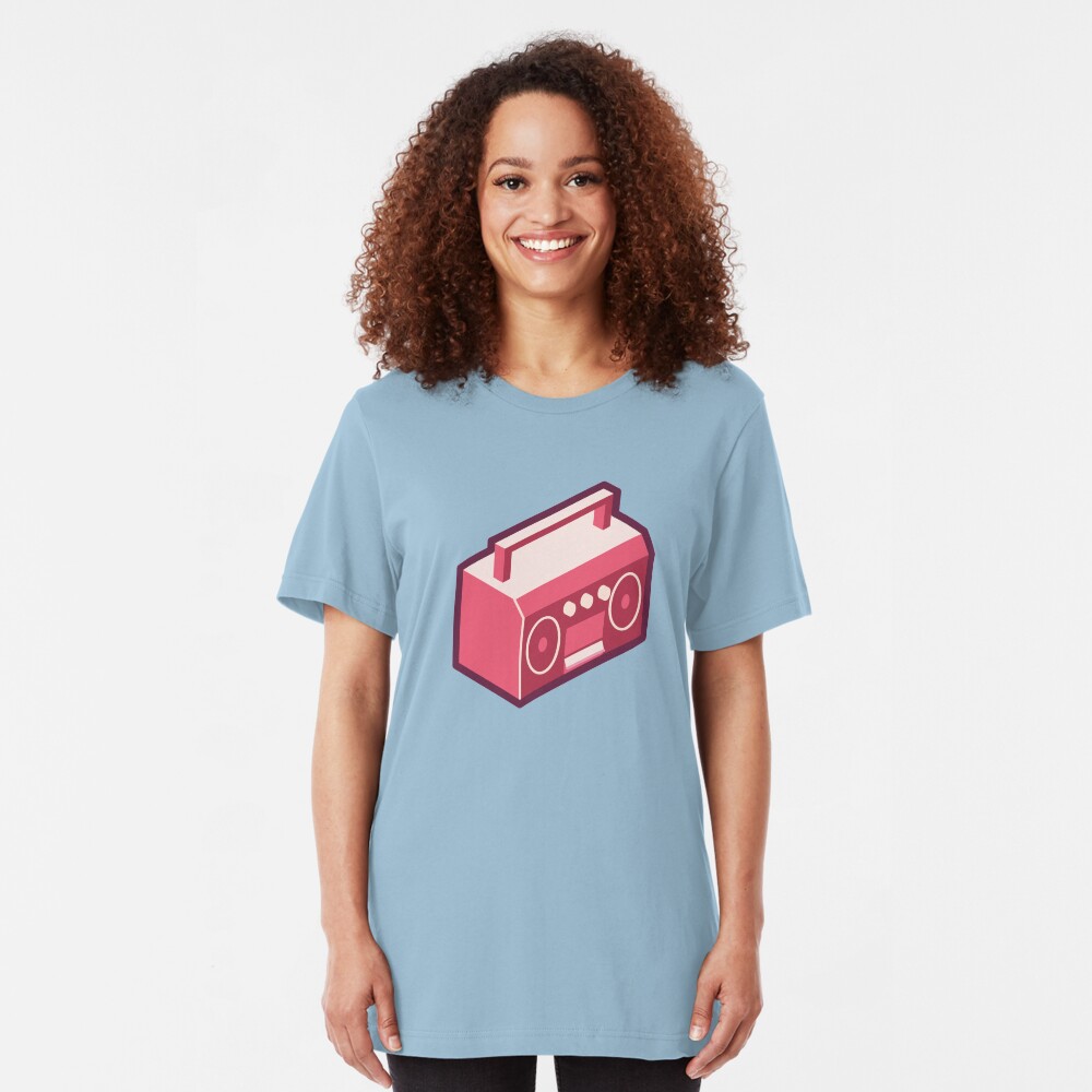 Pink Boom Box Slim Fit T-Shirt