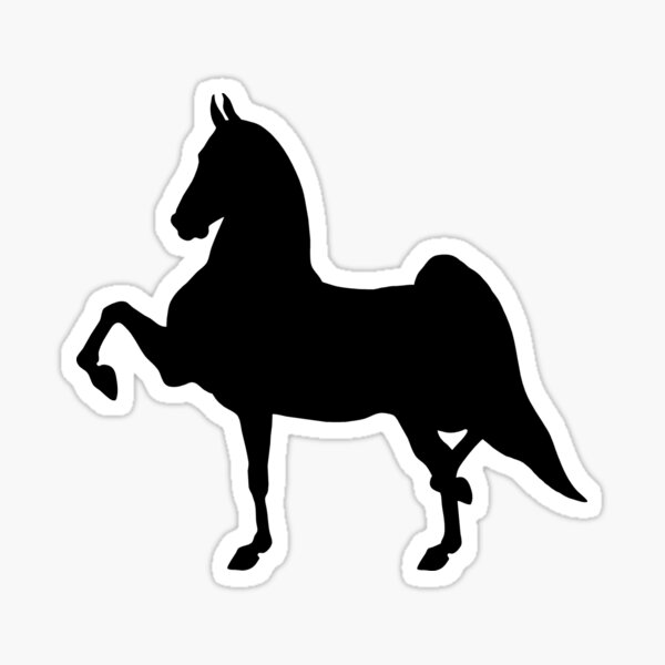 Three Gaited American Saddlebred - Black Sticker