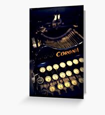 Vintage typewriter Greeting Card