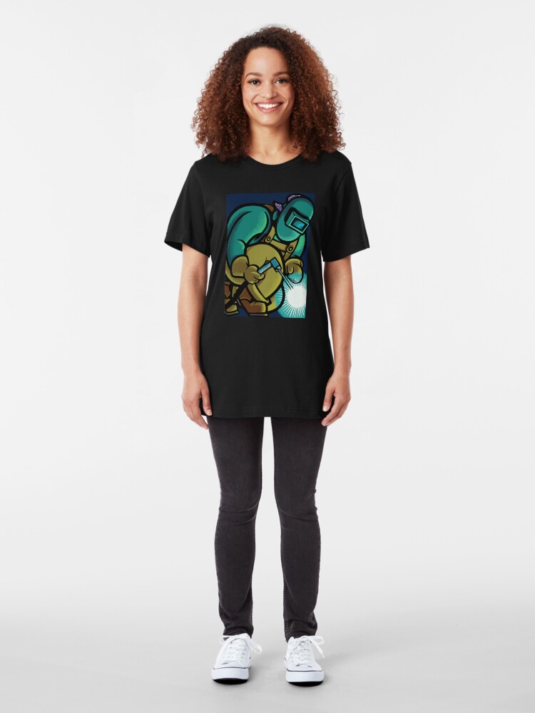 Alternate view of Welder Torch Slim Fit T-Shirt