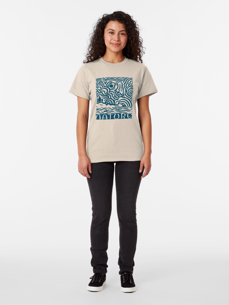 Alternate view of Nature, Swirly sun & clouds Classic T-Shirt