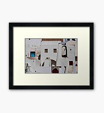 Santorini Streetscape Framed Print