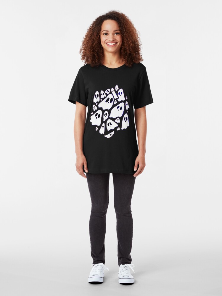 Alternate view of Inktober Ghosts Slim Fit T-Shirt