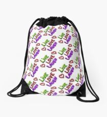 Live Love Laugh Drawstring Bag