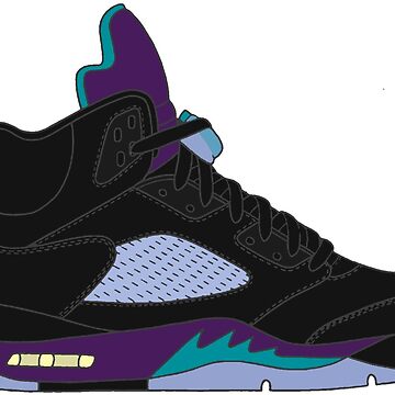 Download Jordan V Grape Cartoon Shoe Wallpaper