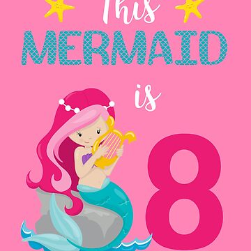 This princess is eight 8 year old girl birthday gift idea Art Print by  Jelisandie