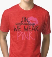 On Wednesdays We Wear Pink Tri-blend T-Shirt