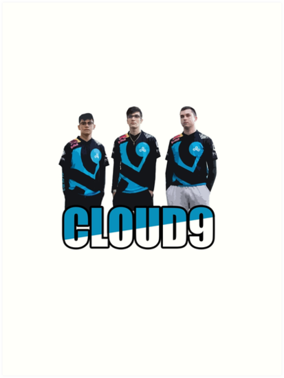 cloud 9 rocket league team art print by faststickers redbubble redbubble