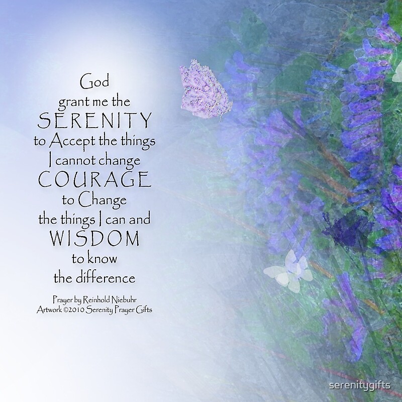 "Serenity Prayer Butterflies and Vetch" by serenitygifts | Redbubble