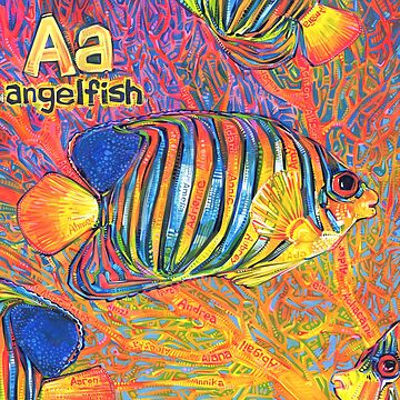 Artwork thumbnail, A Is for Angelfish - 2019 by gwennpaints
