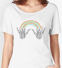 Louis Double Rainbow Hands Women's Relaxed Fit T-Shirt