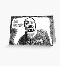 funny self portrait Greeting Card