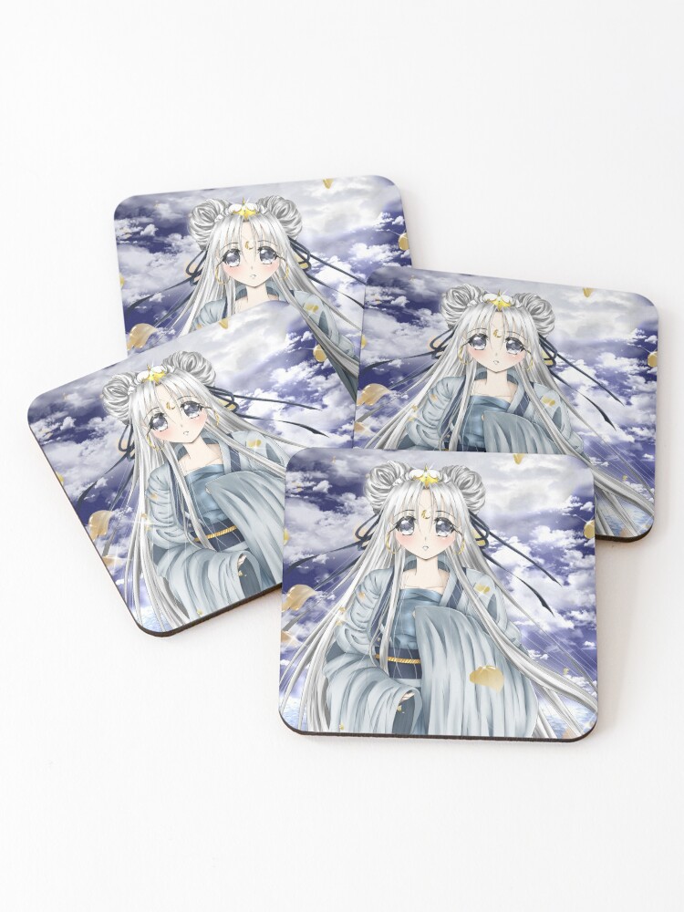Anime Manga Mond Prinzessin Coasters Set Of 4 By Mikasaart Redbubble