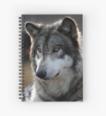 back light wolf Spiral Notebook