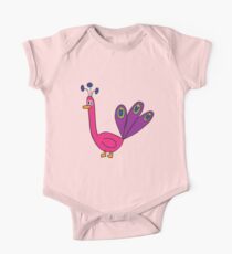 pink peacock One Piece - Short Sleeve