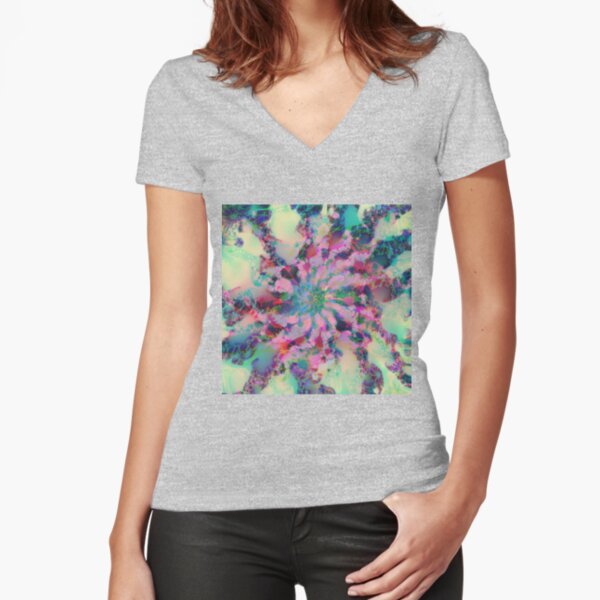 Fractalize Fitted V-Neck T-Shirt