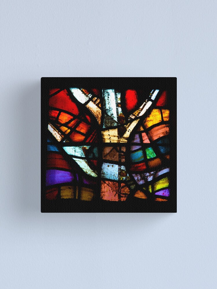 Alternate view of Stained Glass in Coventry Cathedral Canvas Print