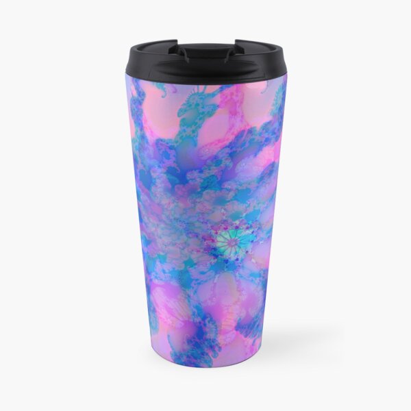 Fractalize storm clouds of flower petals Travel Mug