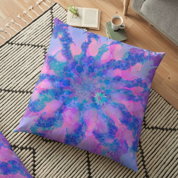 Fractalize storm clouds of flower petals Floor Pillow