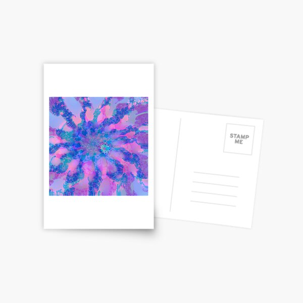 Fractalize storm clouds of flower petals Postcard