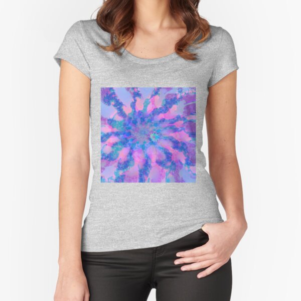 Fractalize storm clouds of flower petals Fitted Scoop T-Shirt