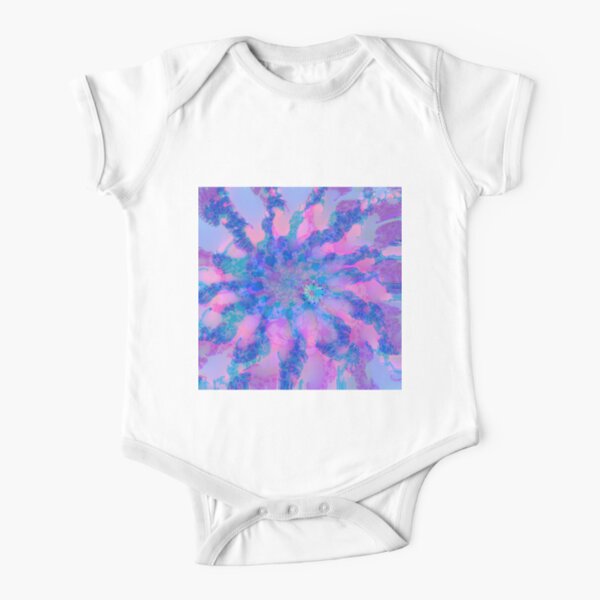 Fractalize storm clouds of flower petals Short Sleeve Baby One-Piece